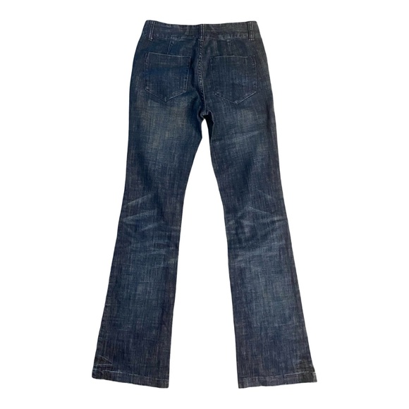 Victoria’s Secret London Jeans 2 Flare Bootcut Low Mid Rise Dark Wash - Picture 4 of 5